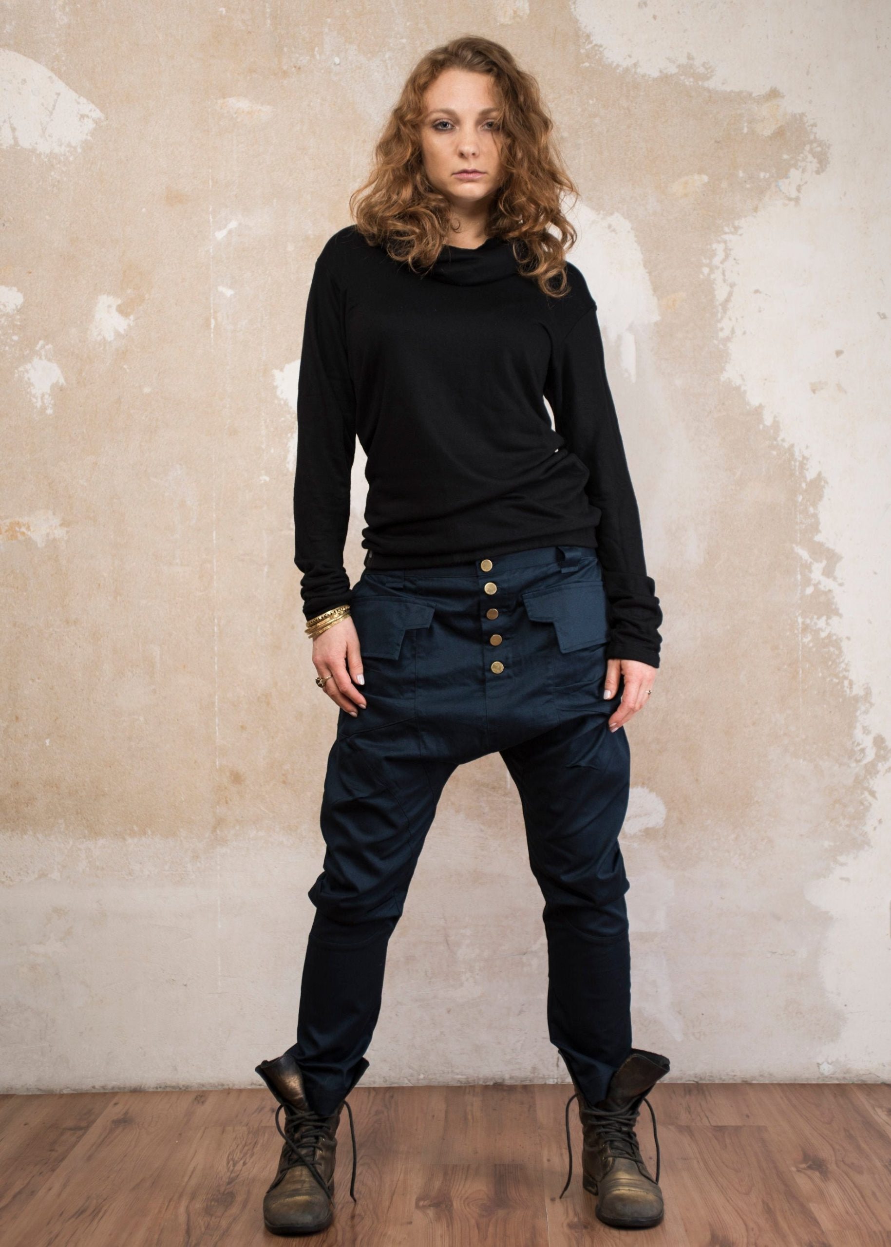 Men's Drop Crotch Harem Pants: Avant Garde Streetwear
