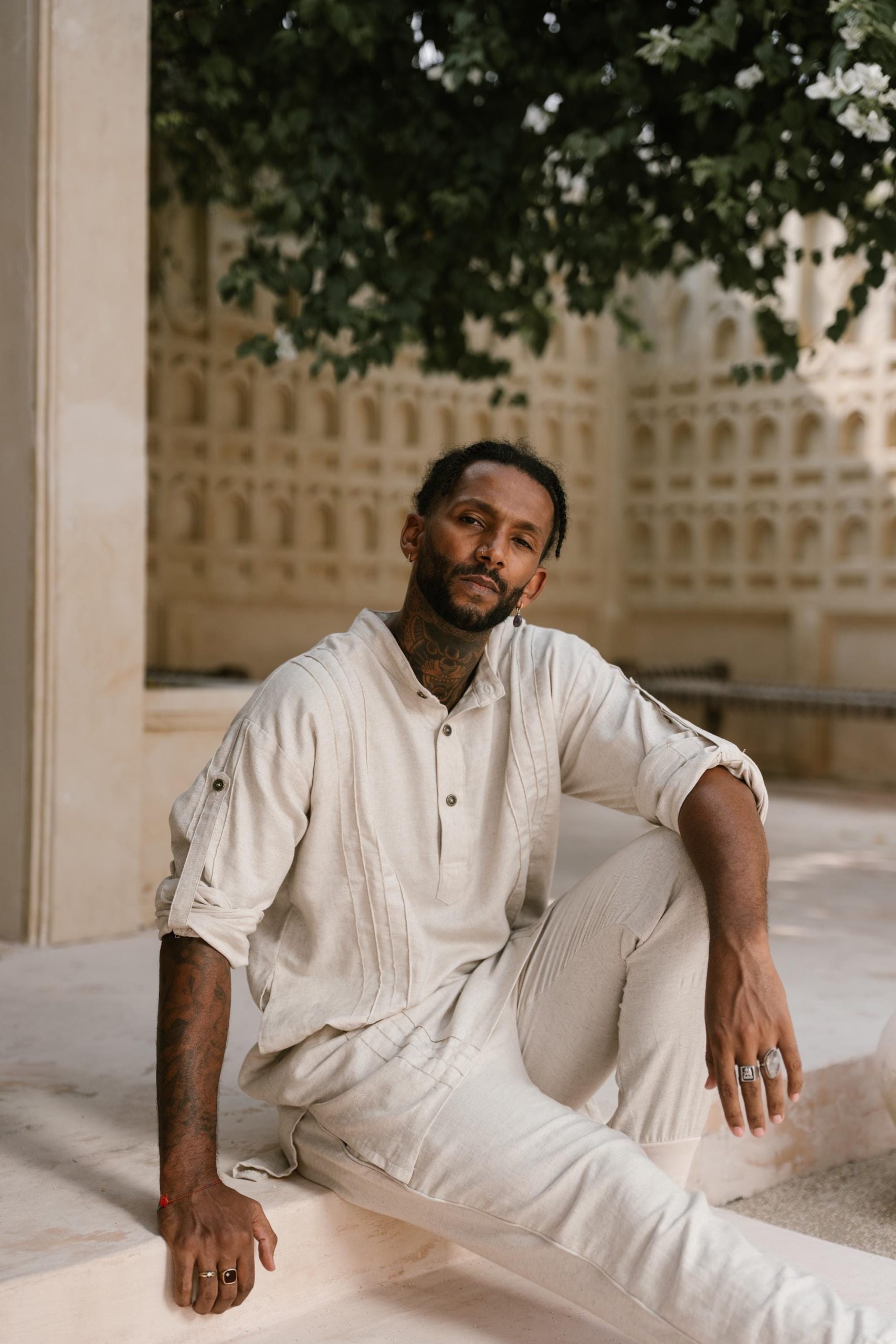 Linen Jogger Pants: Relaxed Oriental Boho Style