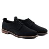 Men's Black Suede Derby Shoes Casual & Dress